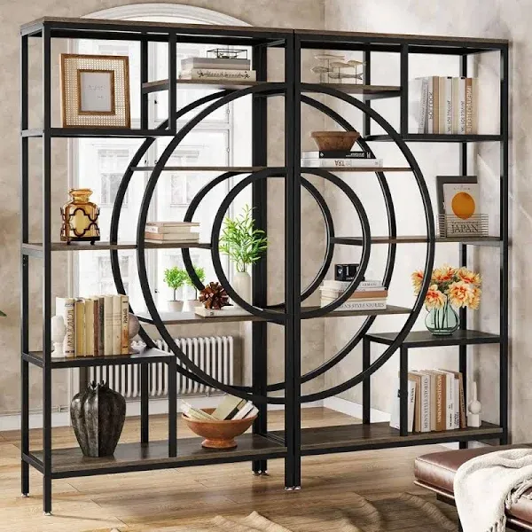 Tribesigns Bookshelf Industrial 8-Tier Etagere Bookcases