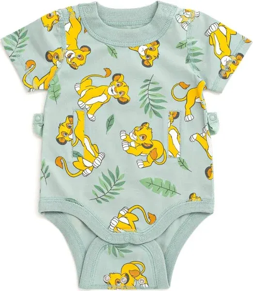 Disney G-Tube Adaptive Baby Bodysuit Mickey Mouse Lion King Winnie the Pooh Newborn to Infant