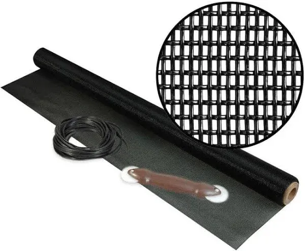 36 In. X 84 In. Black Pet Screen Kit With Spline And Roller | Screening Phifer