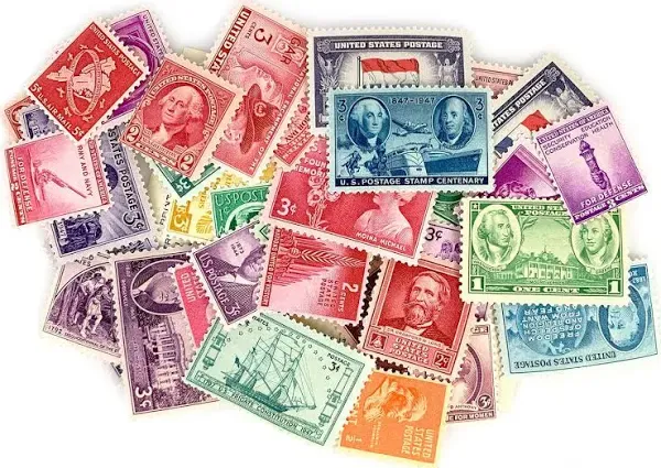 American Coin Treasures US Postage Stamps Set of 40