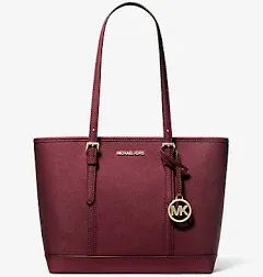 Michael Kors Jet Set Travel Small Saffiano Leather Top-Zip Tote Bag