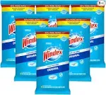 Windex Glass and Surface Pre-Moistened Wipes, Original, 38 Count (Pack of 6)