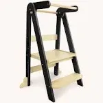 HARPPA Nordi | Foldable Toddler Tower, Montessori Stool, Montessori Towers, Kitchen Stool Helper, Kitchen Chair, Childrens Step Stool, Helper Tower