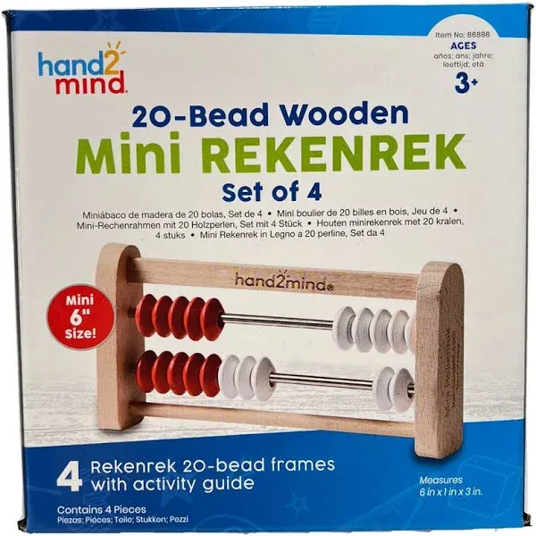 ETA hand2mind Set of 4 Mini Rekenreks (Sealed New in Box)