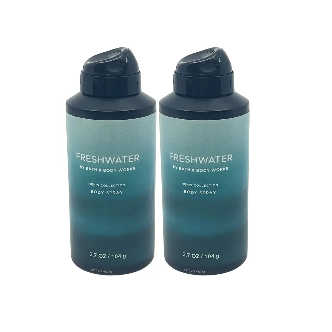 2-Pack Bath &amp; Body Works Men&#039;s FRESHWATER 3.7 oz Deodorizing Body Spray