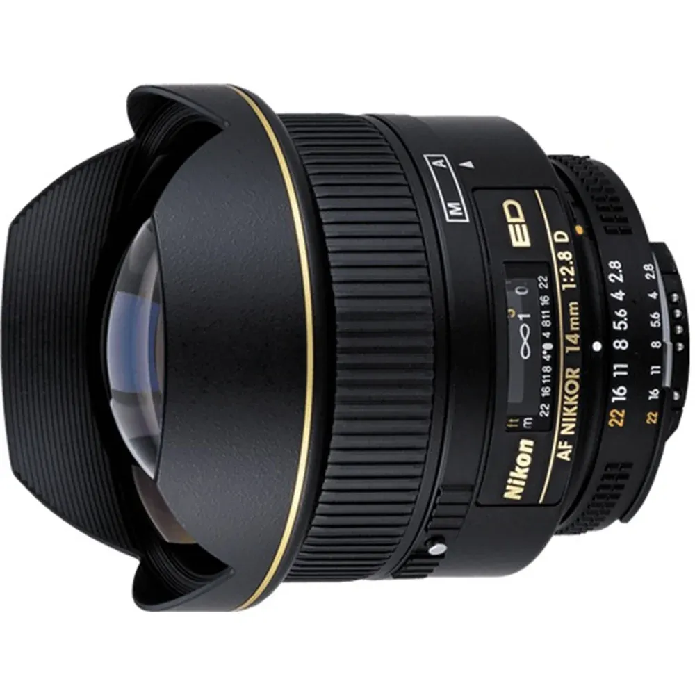 Nikon Nikkor 14mm f/2.8 D ED Autofocus Aspherical RF Lens {Rear Gel}