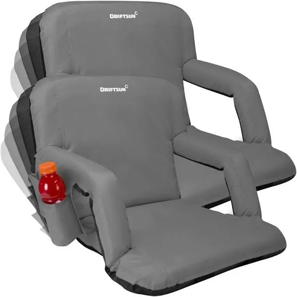 2 Pack Stadium Seats with Back Support, Deluxe Bleacher Chairs with Back Supp...