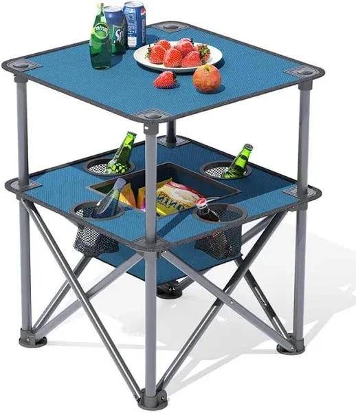 Folding Camping Table,Beach Tables for Sand Foldable,Camp Table,Comes with 4 ...