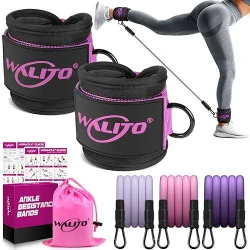 Ankle Resistance Bands with Cuffs, Ankle Bands for Working Out, Ankle Weights