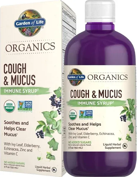 Garden of Life Elderberry Cough and Mucus, 5 fl. oz.