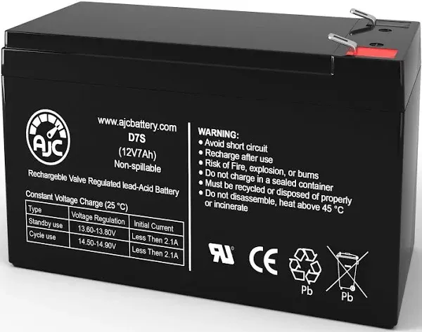 AJC Battery 12 Volt 7Ah 12V 7Ah Sealed Lead Acid Replacement Battery NEW p7