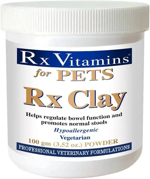 Rx Vitamins Clay Powder for Pets - Anti Gas &amp; Diarrhea Dogs &amp; Cats- Exp 05/28-