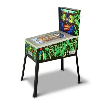 ToyShock Haunted House 12-In-1 Arcade Cabinet 3D Digital Pinball Machine, Green