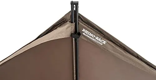 Rhino-Rack USA 33300 Batwing Compact Awning Manual 79x79x91 Black Heavy Duty PVC