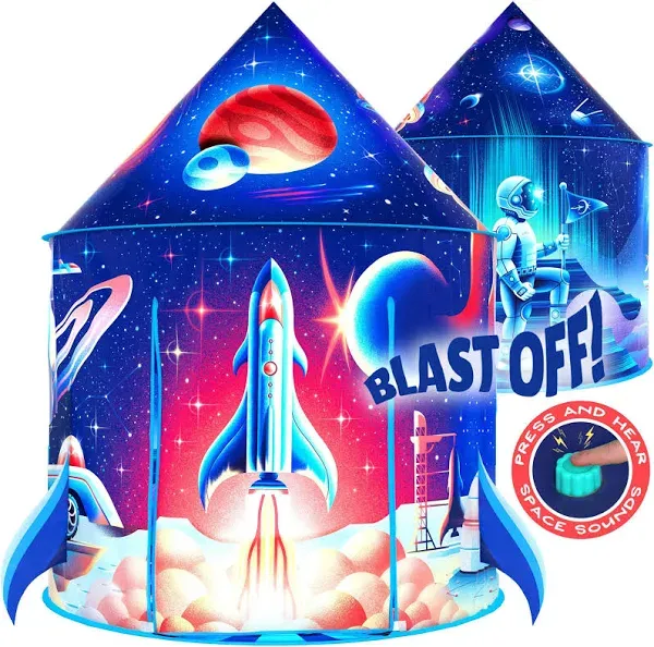 Rocket Ship Play Tent with Interactive Sounds - Blast Off to Adventure!