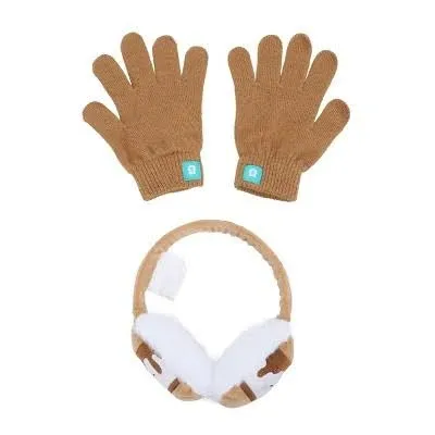 Squishmallows S'More Youth Plush Ear Muffs and Gloves Set