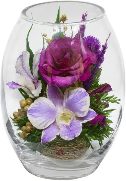 Fiora Flower Roses and Orchids in Vase