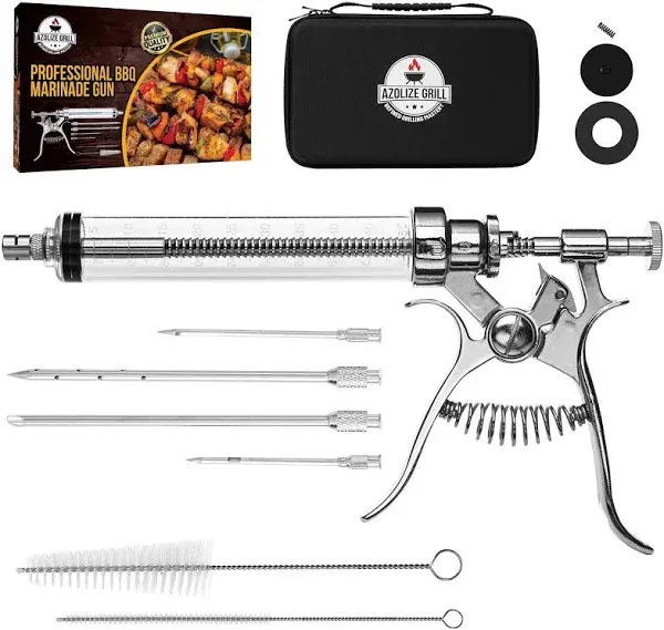 Azolize Professional Automatic BBQ Meat Injector Gun Kit