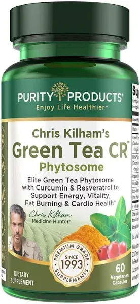 Purity Products Green Tea CR w/Phytosome Technology for Boosted Bioavailability from Chris Kilham 60 Capsules