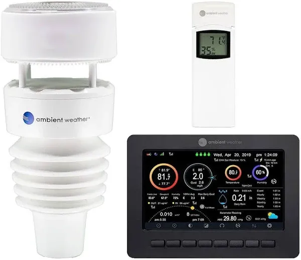 Ambient Weather WS-4000 Solar Powered UltraSonic Wi-Fi Weather Station