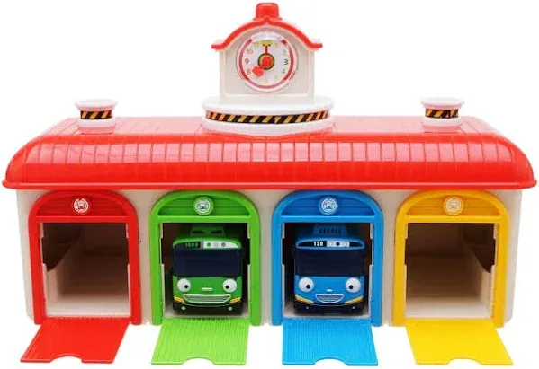 Tayo the Little Bus Tayo Rogi Bus Garage Set Christmas Birthday Gifts for Kids and Toddlers Boys and Girls