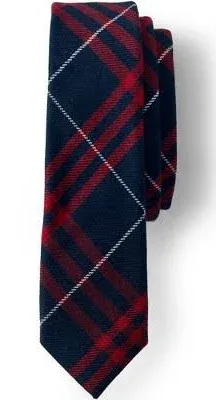 Lands' End School Uniform Adult Plaid To Be Tied Tie