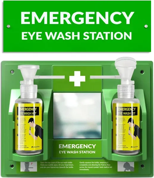 MAASTERS BPA Portable Eye Flush Kit Emergency Station OSHA Compliant Essentials