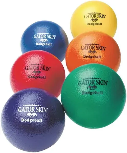 S&S Worldwide Gator Skin Foam Dodgeballs - Easy Grip Starter Balls, Low Density Foam for No Sting, Durable Coating, Tear and Puncture Resistant, 6 inch Small Size for Kids, Multicolor, 6 Pack