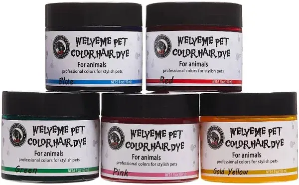 WELYEME Dog/Pet Hair Dye Rainbow Dog/Cat Hair Color Paint