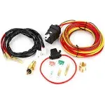 DSkoiph Electric Cooling Fan Wire Harness Kit 185 Degree On 165 Thermostat Switch 40/50 Amp Relay