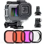 SOONSUN Waterproof Dive Filters Case for GoPro Hero 13/12 / 11/10 / 9 Black