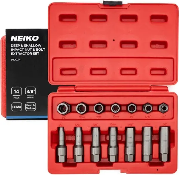 Neiko 04207A Impact Nut & Bolt Extractor Set