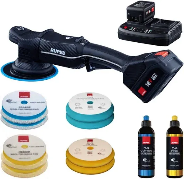 Rupes BigFoot iBrid HLR21 Cordless Polisher Launch Kit | 6&#034; 21mm 2 Batteries