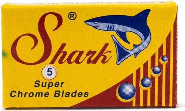 Shark - Super Chrome Stainless Double Edge Razor Blades - Pack of 5 Blades