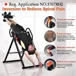 Teclor Inversion Table for Back Pain Relief 350 lbs Capacity Strength Training Inversion Equipment