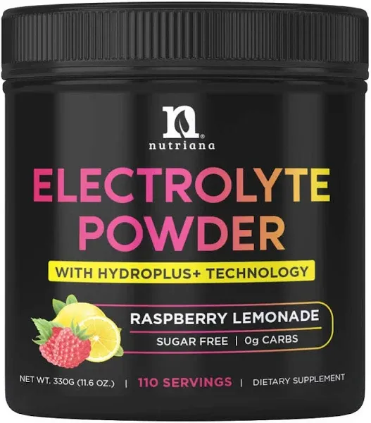 Nutriana Keto Electrolytes Powder No Sugar - Zero Carb &amp; Zero Calorie Electro...