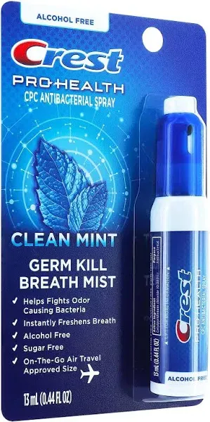 Crest Pro-Health | Portable Alcohol-Free CPC Mist with Clean Mint Flavor | Fight