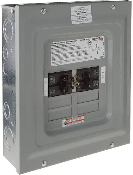 Generac 60-Amp Single Load Manual Transfer Switch