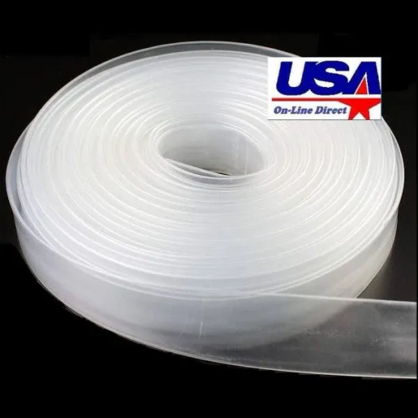 5 FT. 1 1/2" 38mm Clear Polyolefin Heat Shrink Tubing 2:1 Ratio