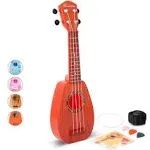 YOLOPARK 17" Kids Toy Guitar for Girls Boys, Mini Toddler Ukulele Guitar with 4 Strings Keep Tones Can Play for 3, 4, 5, 6, 7 Year Old Kids Musical Instruments Educational Toys for Beginner (Blue)