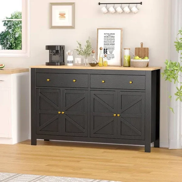 GarveeHome 55" Large Sideboard Buffet Cabinet