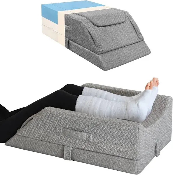 Adjustable Leg Elevation Pillows for Swelling After Surgery, Cooling Memory F...