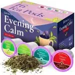 Evening Calm Tea K Cups Tea Variety Pack 16 ct - 4 Flavors of Keurig Tea K-Cu...