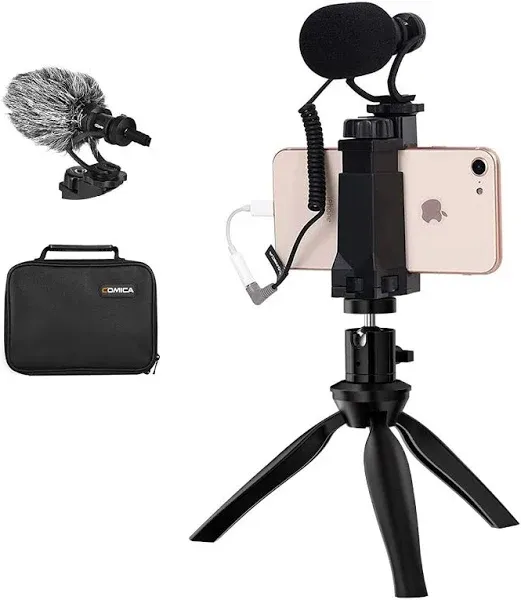 ComicaCVM-VM10<wbr/>-K2 Smartphone Microphone Video Kit with Mini Tripod Gun Microphon