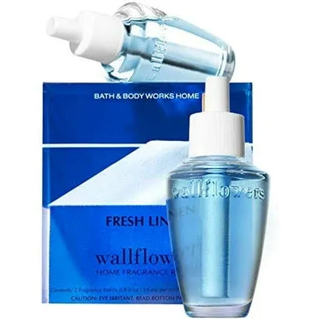 BATH &amp; BODY WORKS FRESH LINEN WALLFLOWERS REFILLS 2-PACK