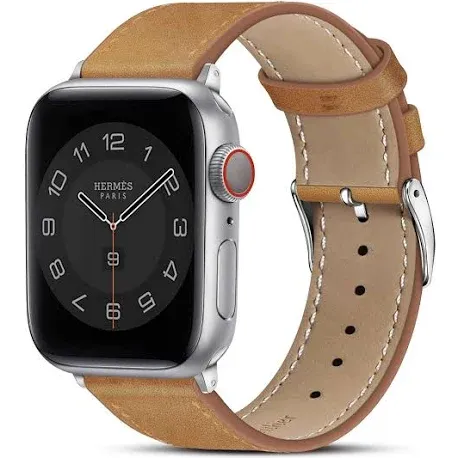 Marge Plus 42mm Strap Band Genuine Leather for Apple Watch Series - Brown