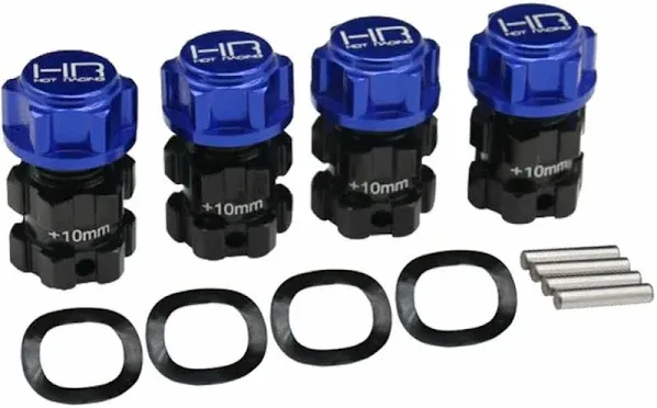 Hot Racing ERVT10W Aluminum +10mm Splined 17mm Hubs Hex E-Revo 2.0