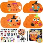 Max Fun 312PCS Halloween Pumpkin Foam Stickers, Halloween Craft Kit For Kids Set