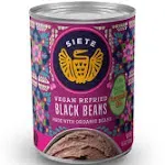 Siete Black Beans, Vegan, Refried - 16 oz