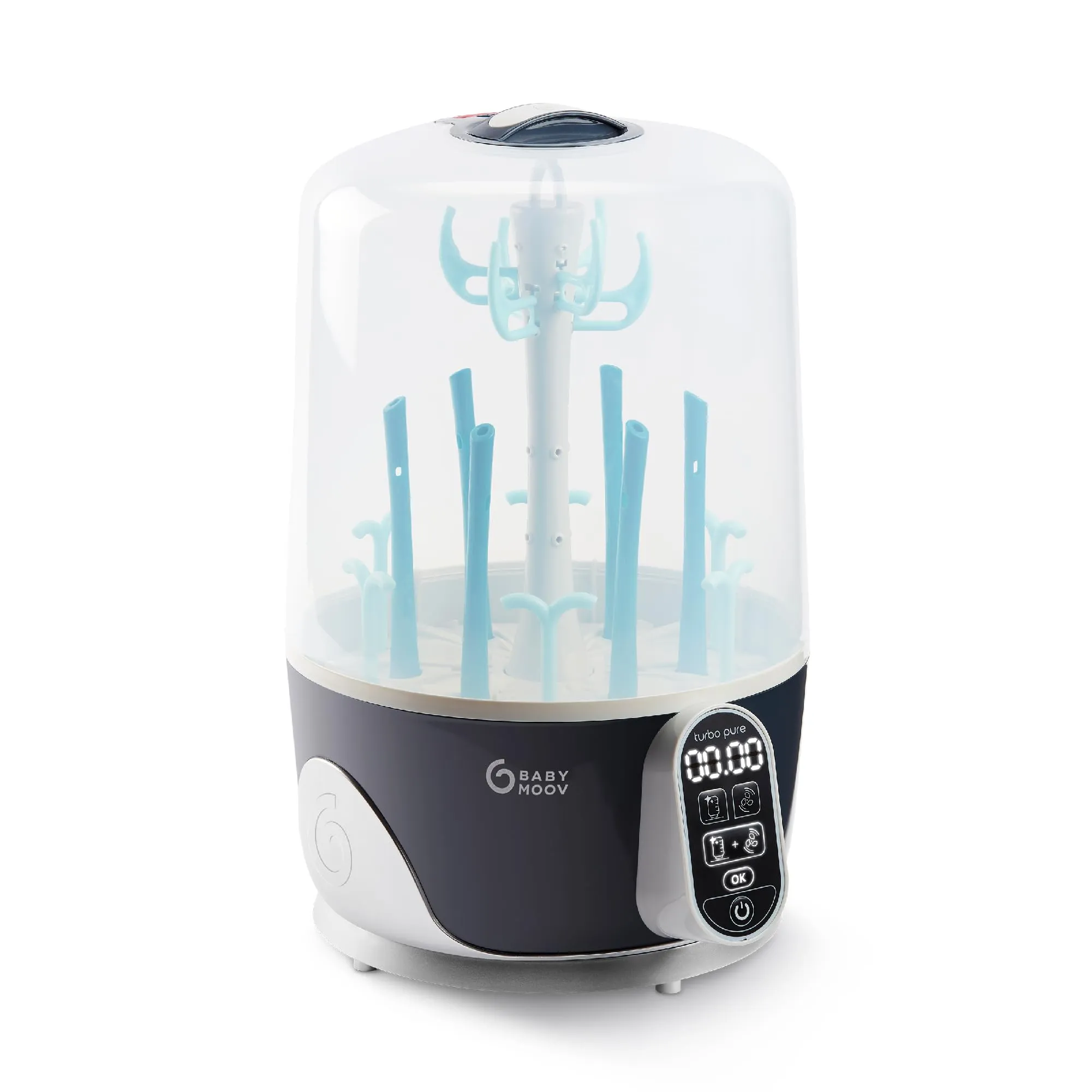 Babymoov Turbo Pure: 5-in-1 Bottle Sterilizer & Dryer - 99.9% Bacteria Elimination